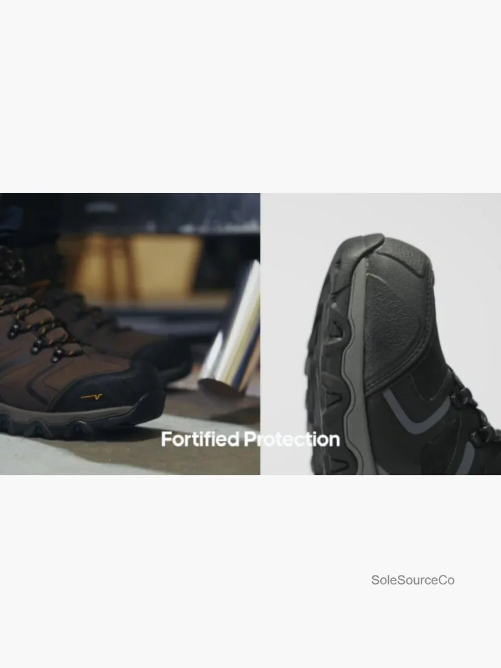 Waterproof Steel Toe Work Boots Men Lace Up Safety Construction Boots